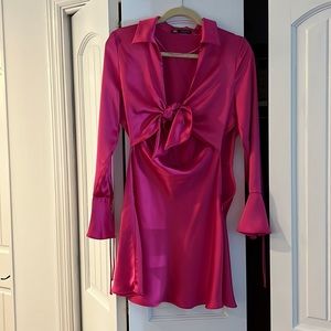 ZARA SATIN PINK DRESS